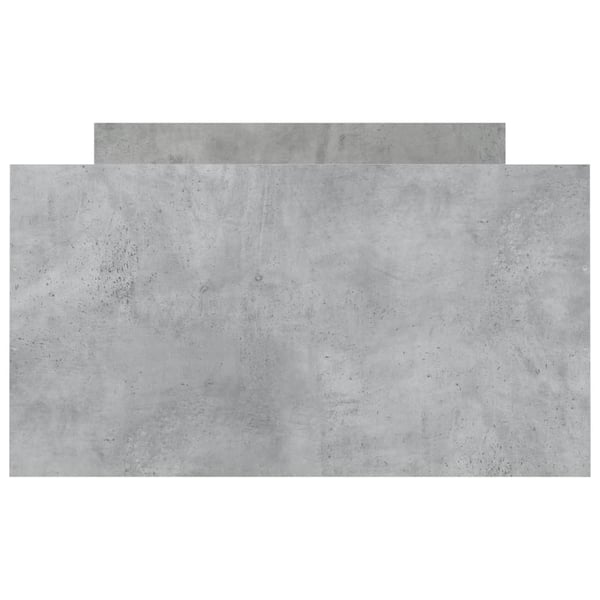 vidaXL Sengeramme med hode- og fotgavl betonggrå 100x200 cm
