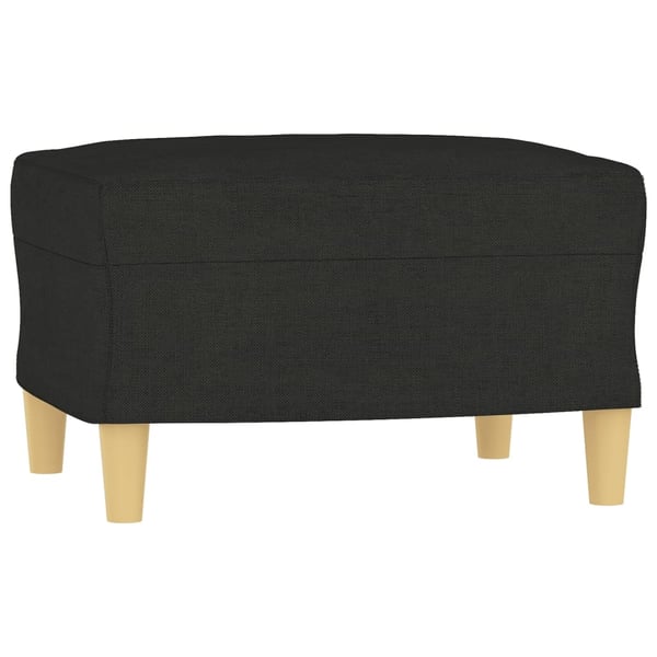vidaXL 3-personers sofa med fodskammel 180 cm sort