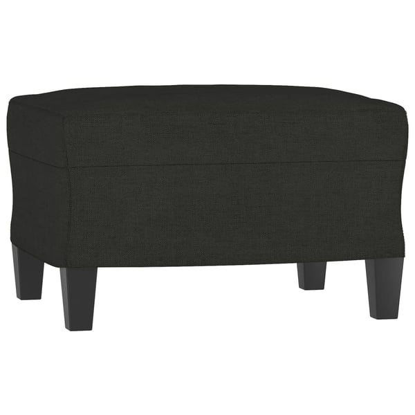 vidaXL sofastol med fodskammel 60 cm stof Sort
