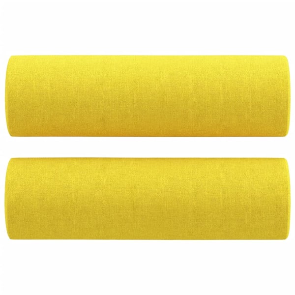 vidaXL 2-personers sofa med pyntepuder 140 cm stof lysegul