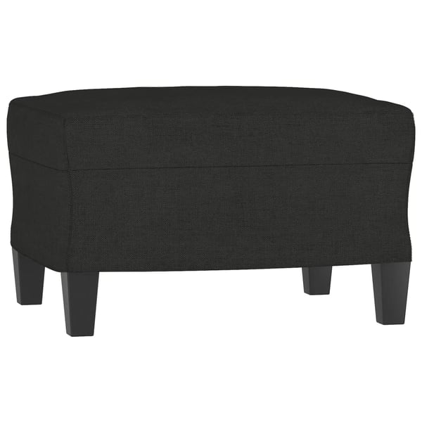 vidaXL 3-personers sofa med fodskammel 180 cm sort