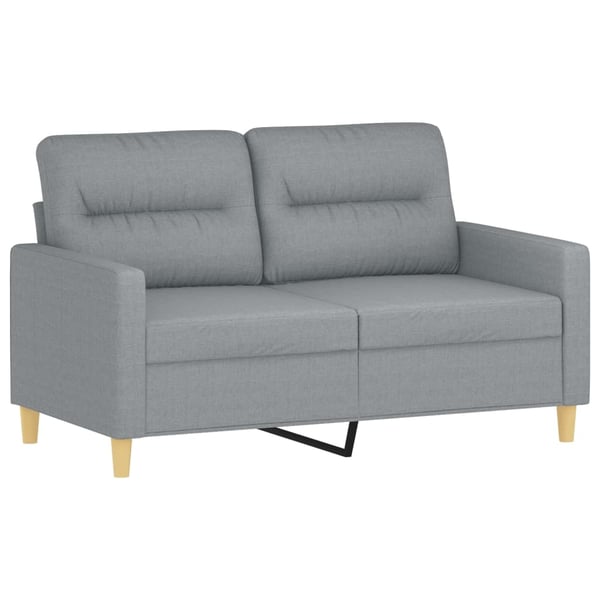 vidaXL sofasæt 3 dele med hynder stof lysegrå