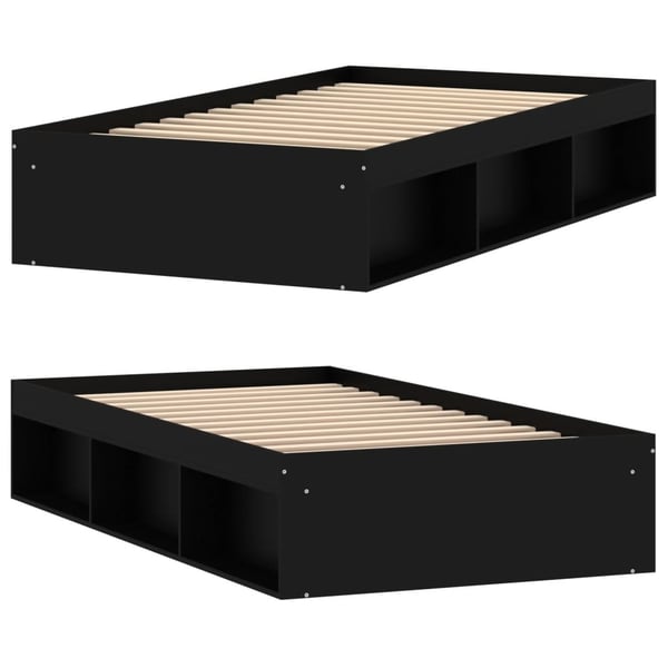 vidaXL Sengeramme svart 90x190 cm