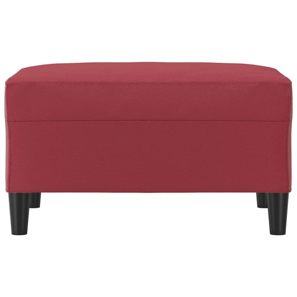 vidaXL fodskammel 70x55x41 cm kunstlæder vinrød