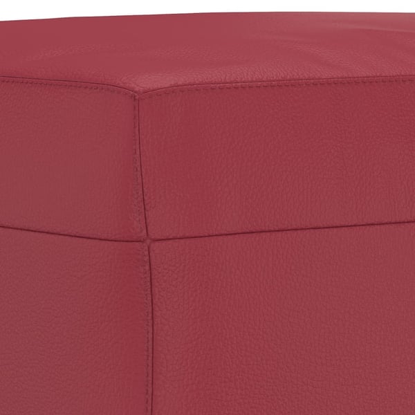 vidaXL fodskammel 70x55x41 cm kunstlæder vinrød