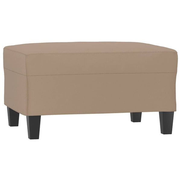 vidaXL fodskammel 70x55x41 cm kunstlæder cappuccinofarvet