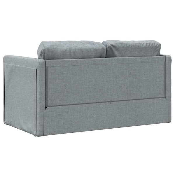 vidaXL 2-i-1 sovesofa 112x174x55 cm stof lysegrå