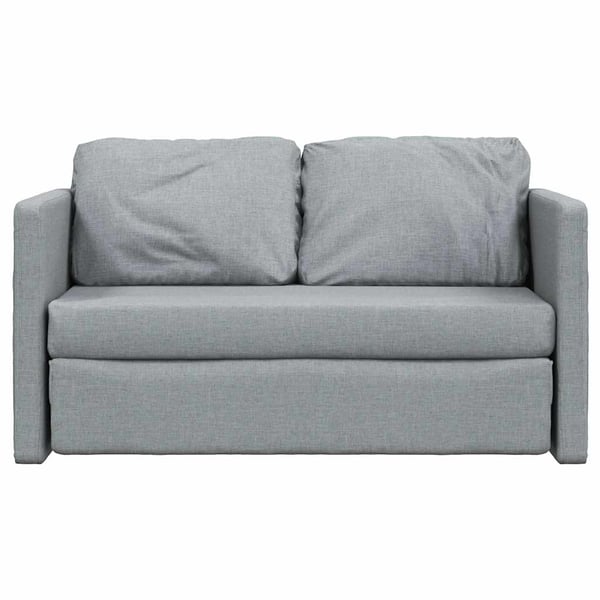 vidaXL 2-i-1 sovesofa 112x174x55 cm stof lysegrå