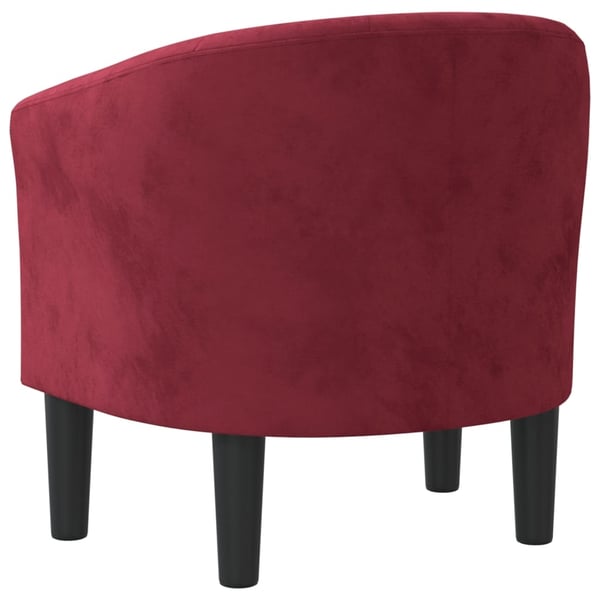 vidaXL lænestol velour vinrød