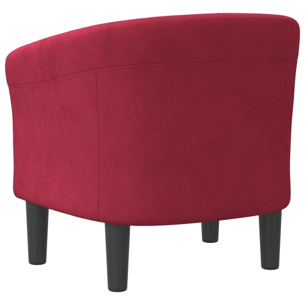 vidaXL lænestol velour vinrød