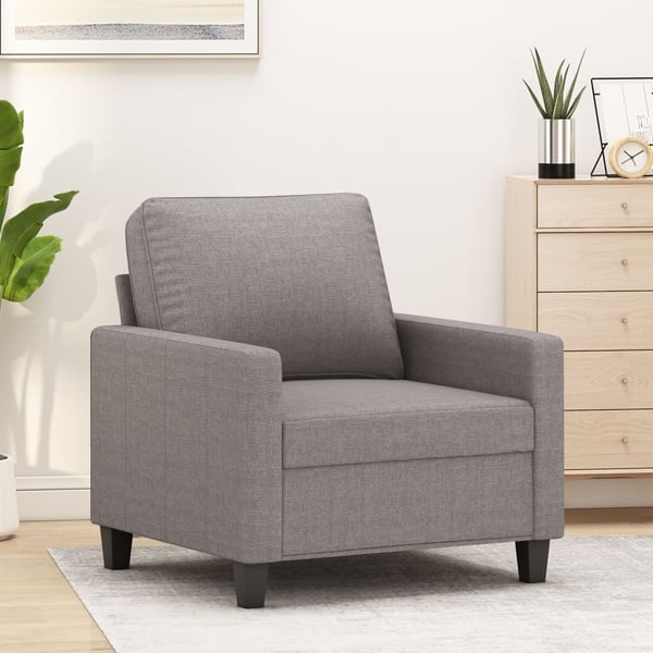 vidaXL lænestol 60 cm stof gråbrun