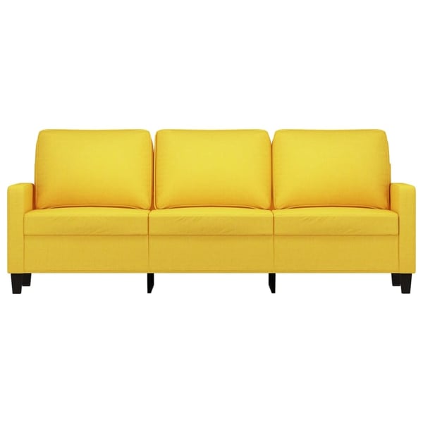 vidaXL 3-personers sofa 180 cm stof lysegul