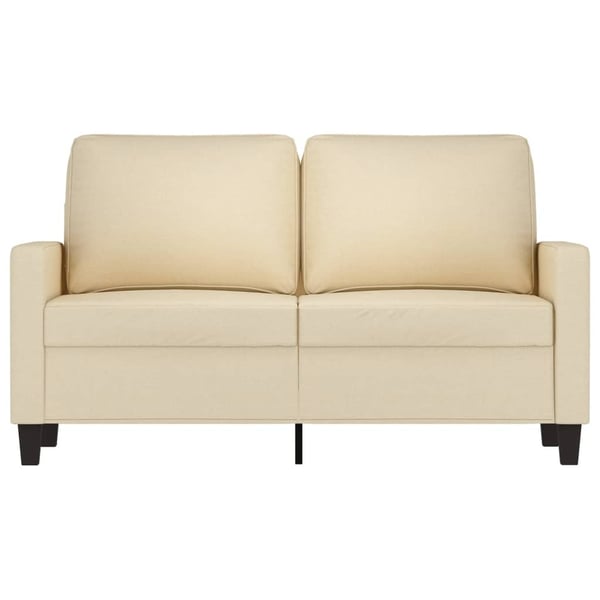 vidaXL 2-sitssoffa gräddvit 120 cm tyg