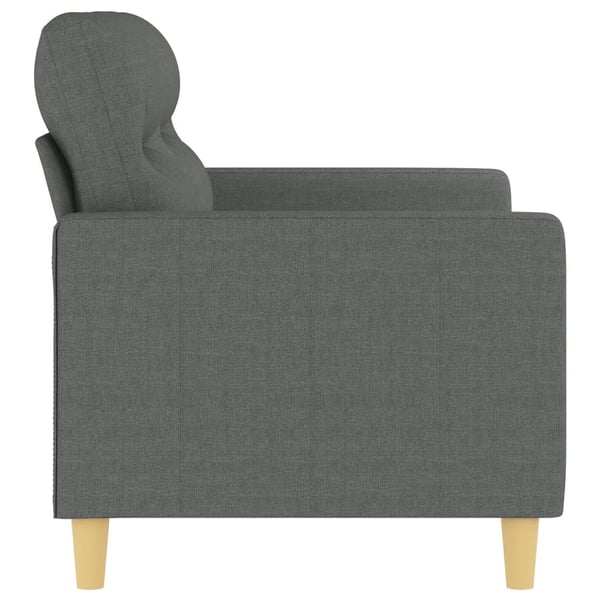 vidaXL Soffa 2-sits mörkgrå 120 cm tyg