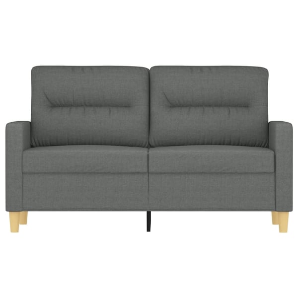 vidaXL Soffa 2-sits mörkgrå 120 cm tyg