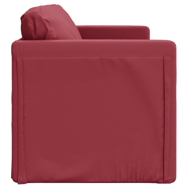 vidaXL 2-i-1 sovesofa 112x174x55 cm kunstlæder vinrød