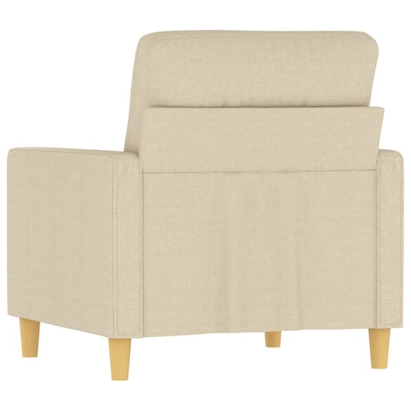 vidaXL Fåtölj gräddvit 60 cm tyg