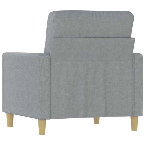 vidaXL Fåtölj ljusgrå 60 cm tyg
