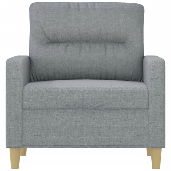 vidaXL Fåtölj ljusgrå 60 cm tyg