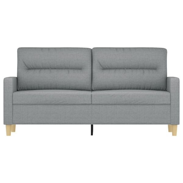 vidaXL 2-sitssoffa ljusgrå 140 cm tyg