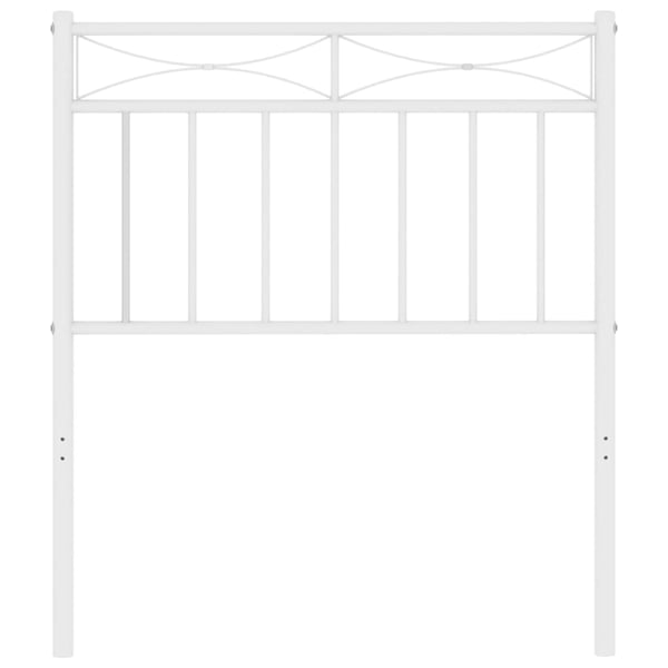 vidaXL Utskiftbar sengegavl i metall hvit 75 cm