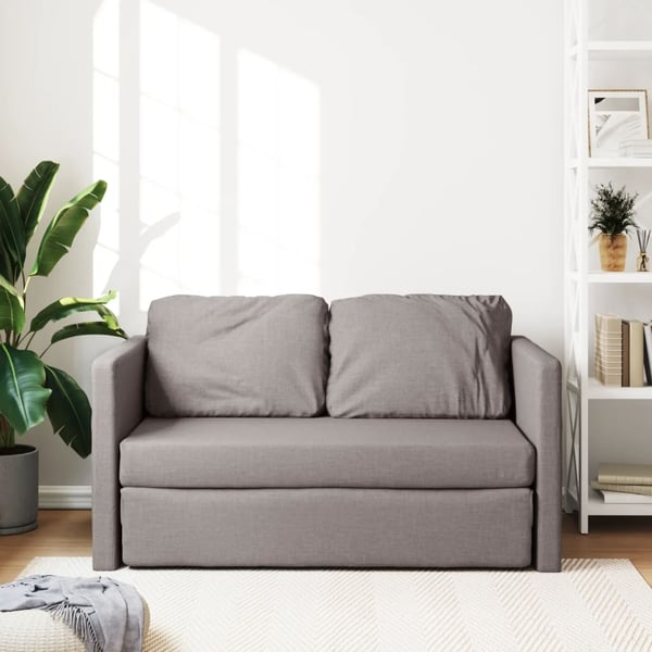 vidaXL 2-i-1 sovesofa 112x174x55 cm stof gråbrun