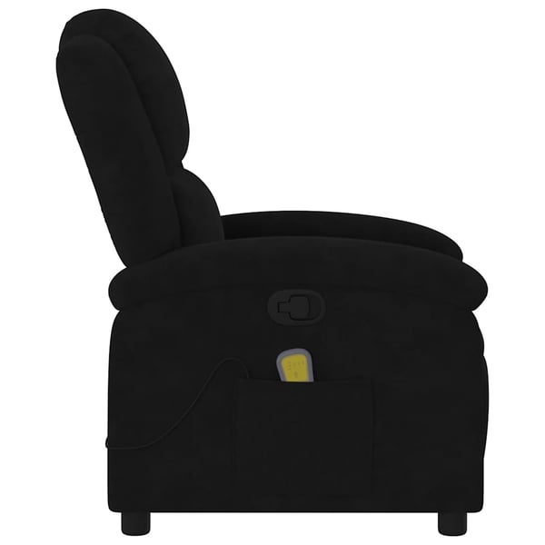 vidaXL Massagefåtölj svart sammet