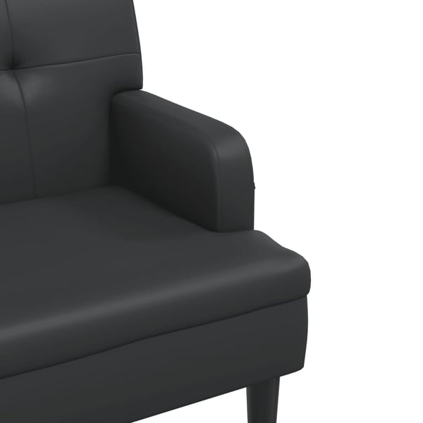 vidaXL bænk med ryglæn 112x65,5x75 cm kunstlæder sort