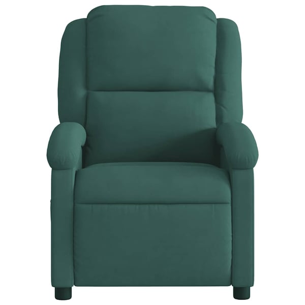 vidaXL massagestol velour mørkegrøn