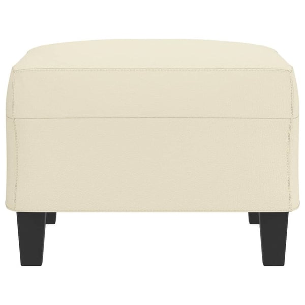 vidaXL fodskammel 70x55x41 cm kunstlæder cremefarvet
