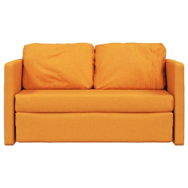 vidaXL 2-i-1 sovesofa 112x174x55 cm stof mørkegul