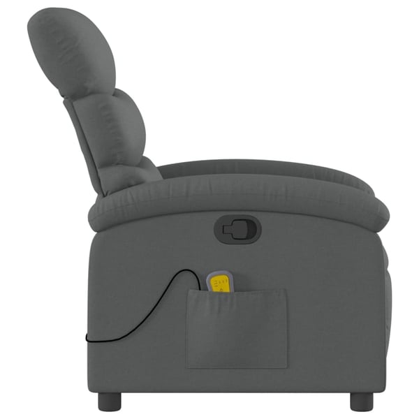 vidaXL massagestol stof mørkegrå