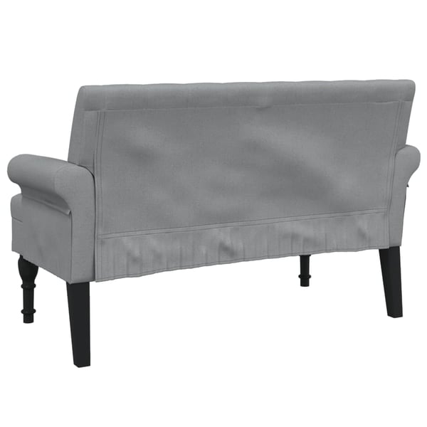 vidaXL bænk med ryglæn 120x62x75,5 cm stof lysegrå