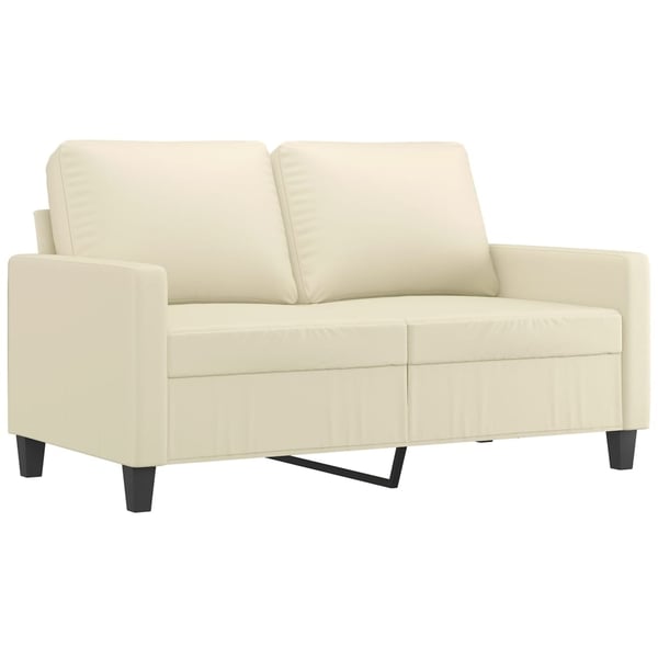 vidaXL 2-personers sofa 120 cm kunstlæder cremefarvet