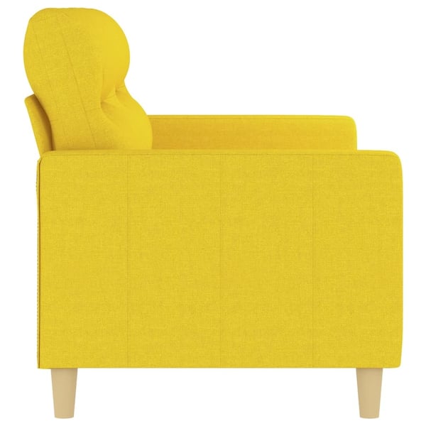 vidaXL 2-sitssoffa ljusggul 140 cm tyg