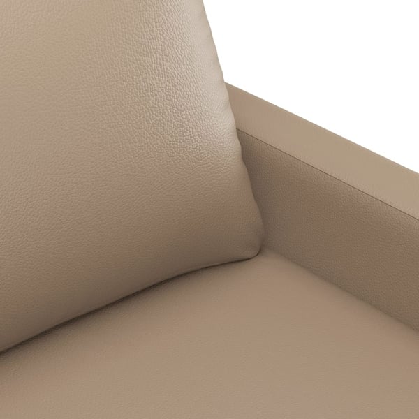 vidaXL 3-sitssoffa cappuccino 180 cm konstläder