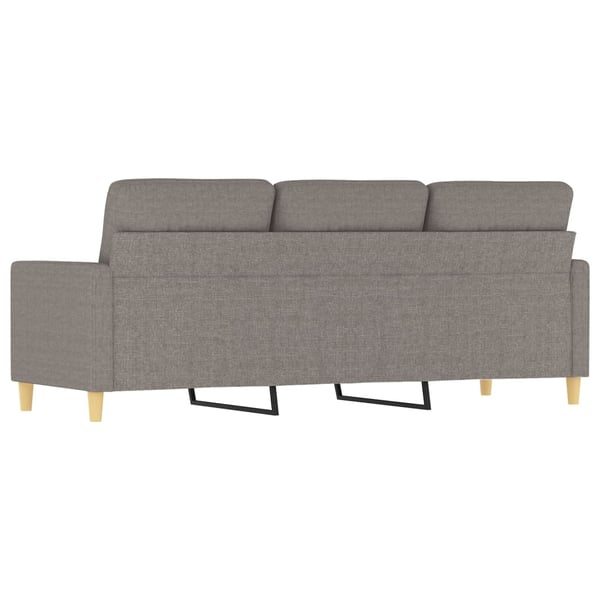 vidaXL 3-personers sofa 180 cm stof gråbrun