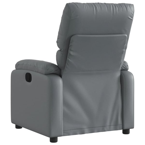 vidaXL Reclinerfåtölj grå konstläder