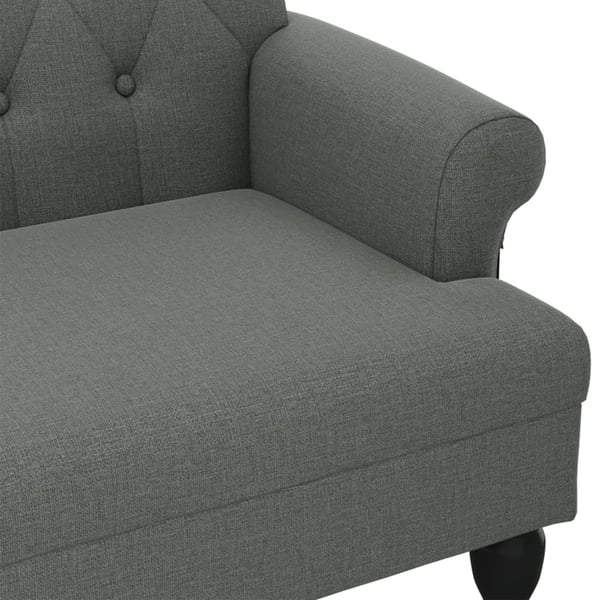 vidaXL bænk med ryglæn 120x62x75,5 cm stof mørkegrå