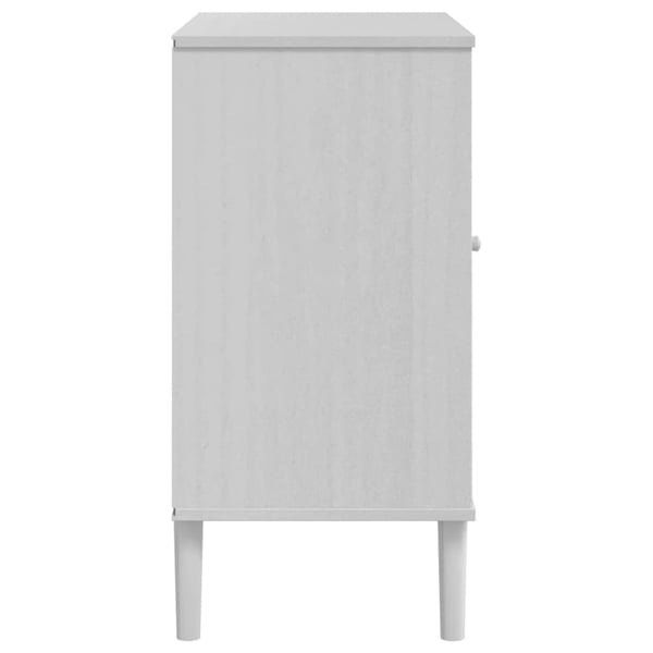 vidaXL Skjenk SENJA rotting utseende hvit 80x40x80 cm heltre furu