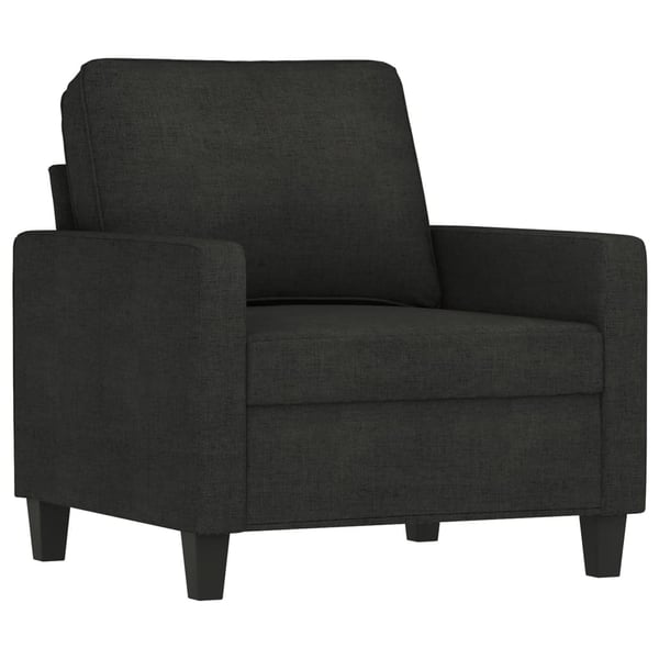 vidaXL lænestol 60 cm stof sort