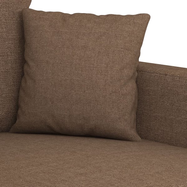 vidaXL 3-sitssoffa brun 180 cm tyg