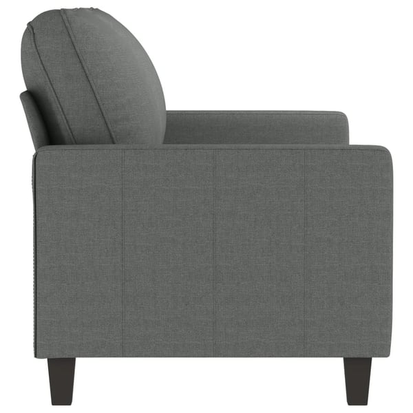 vidaXL Soffa 2-sits mörkgrå 140 cm tyg