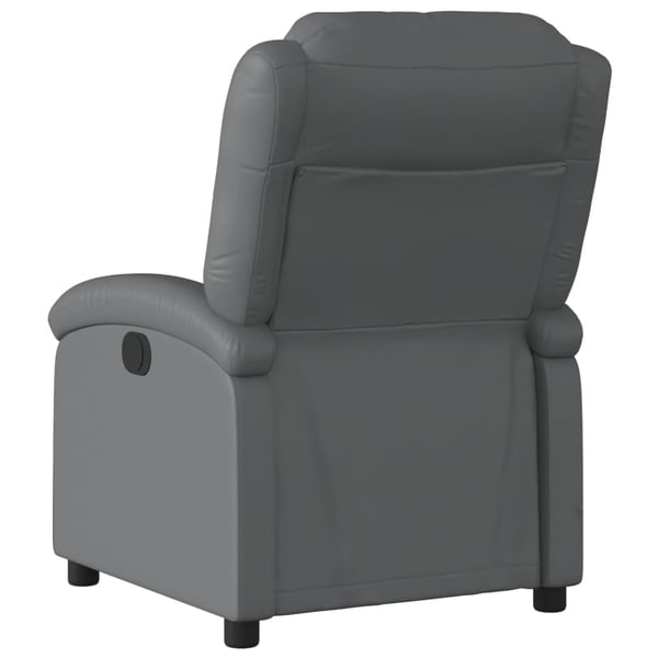 vidaXL Reclinerfåtölj grå konstläder