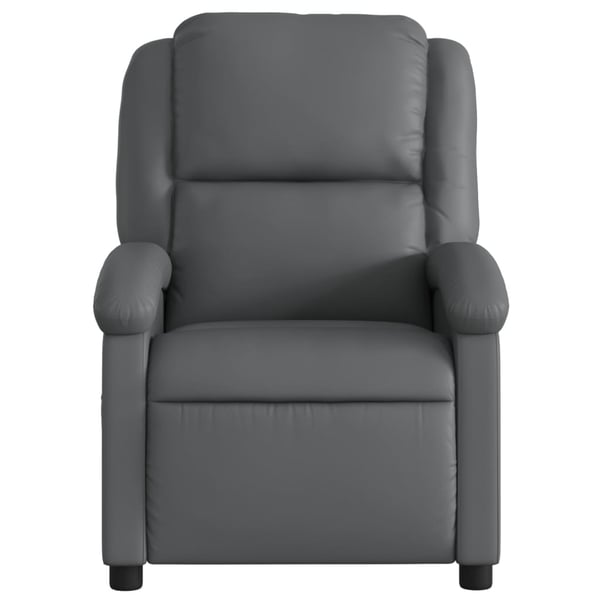 vidaXL Reclinerfåtölj grå konstläder