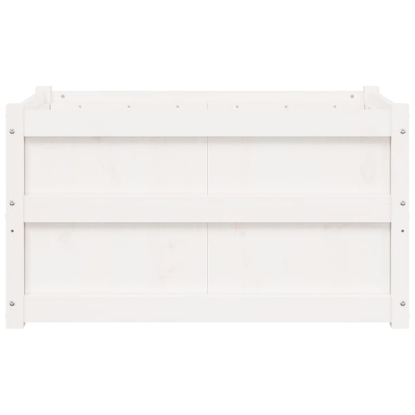 vidaXL Hageplantekasse hvit 90x50x50 cm heltre furu