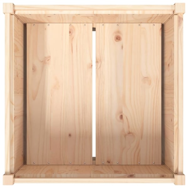 vidaXL Ulkokukkalaatikko 70x70x70 cm täysi mänty