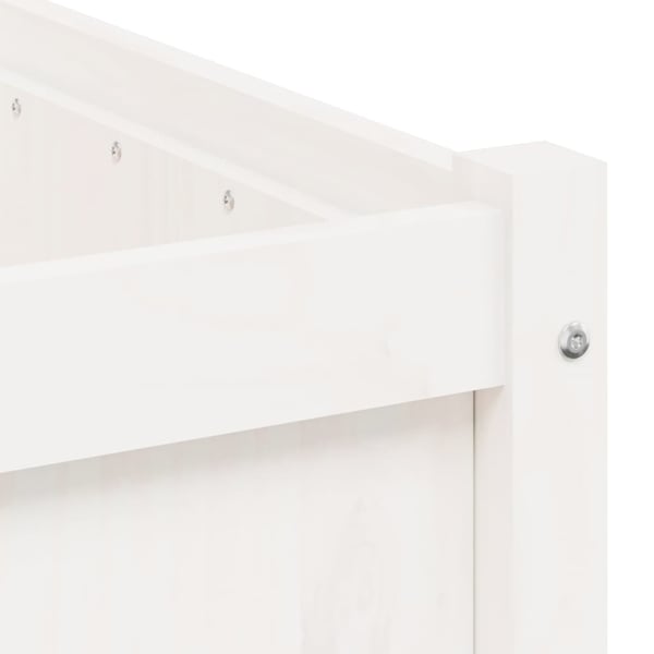 vidaXL Plantekasser 2 stk hvit heltre furu