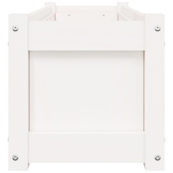 vidaXL Hageplantekasse hvit 90x31x31 cm heltre furu