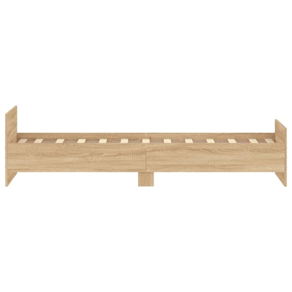 vidaXL Sengeramme uten madrass sonoma eik 75x190 cm konstruert tre